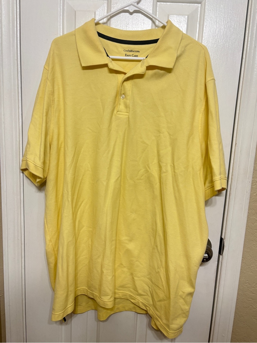 Croft & Barrow Easy Care Polo Sz. XXL Short Sleeve Yellow
